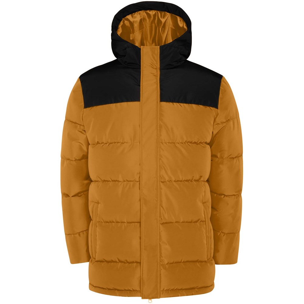 Tallin unisex geïsoleerd jack - Kerriegeel, Zwart